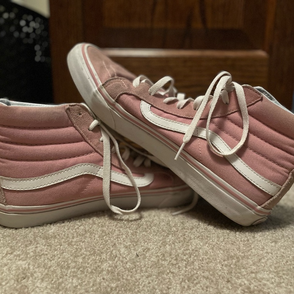 Pink high top vans